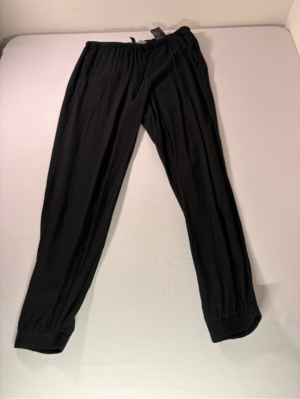 H&M Black Men's Jogger Pants with Elastic Cuffs